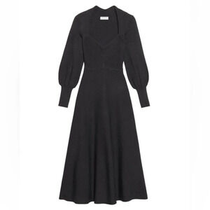 Sandro Women's Black Henriette Knit Midi Dress